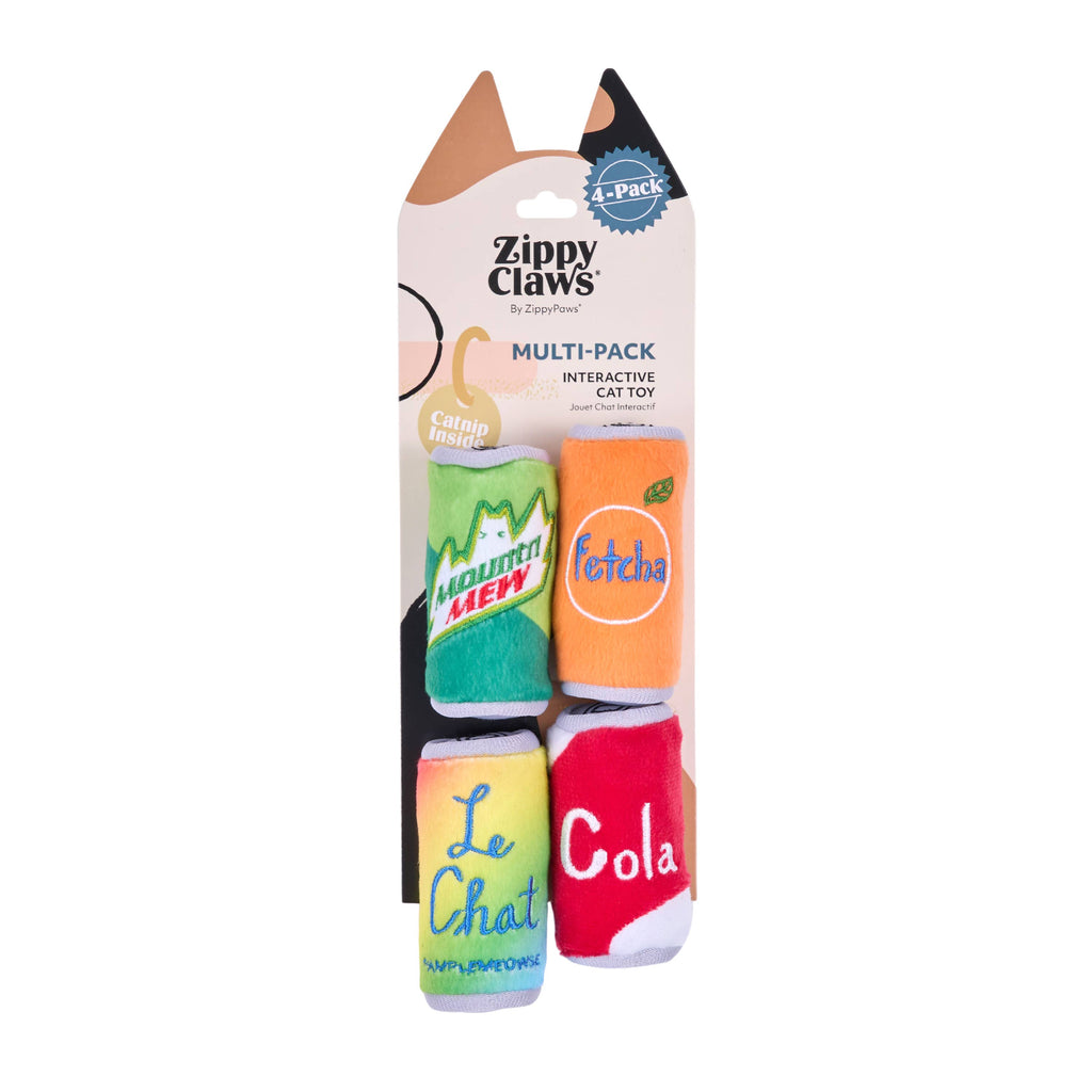 ZippyPaws ZippyClaws® Catnip Soft drink cans 4-Pack